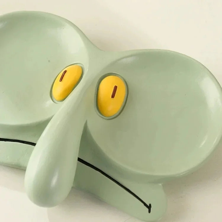 Squidward Eyeglass Tray Octopus Cartoon Resin Jewelry Tray Storage Tray Cute Desktop Holder Stand Home Office Desk Decoration